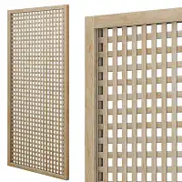 Treillage en bois renforcé L.2m x l.1m - bois naturel - Panneau rectangle, maille carrée 30mm